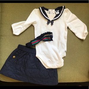 Jack and Janie 3pc infant sailor outfit